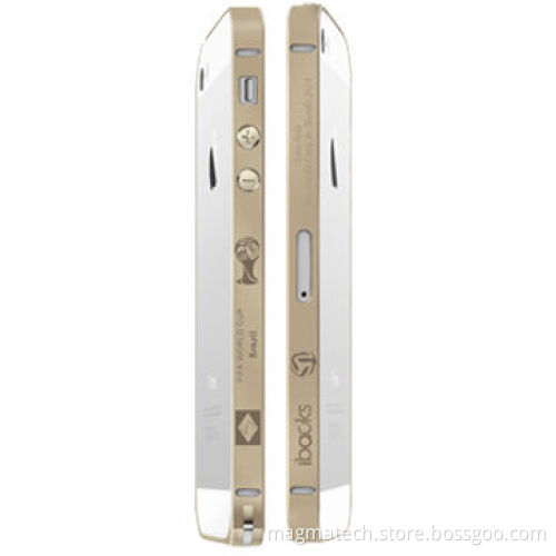 Cameo 2014 World Cup Series Bumper for iPhone 5s/5, Unique Cameo on the Surface, Gold